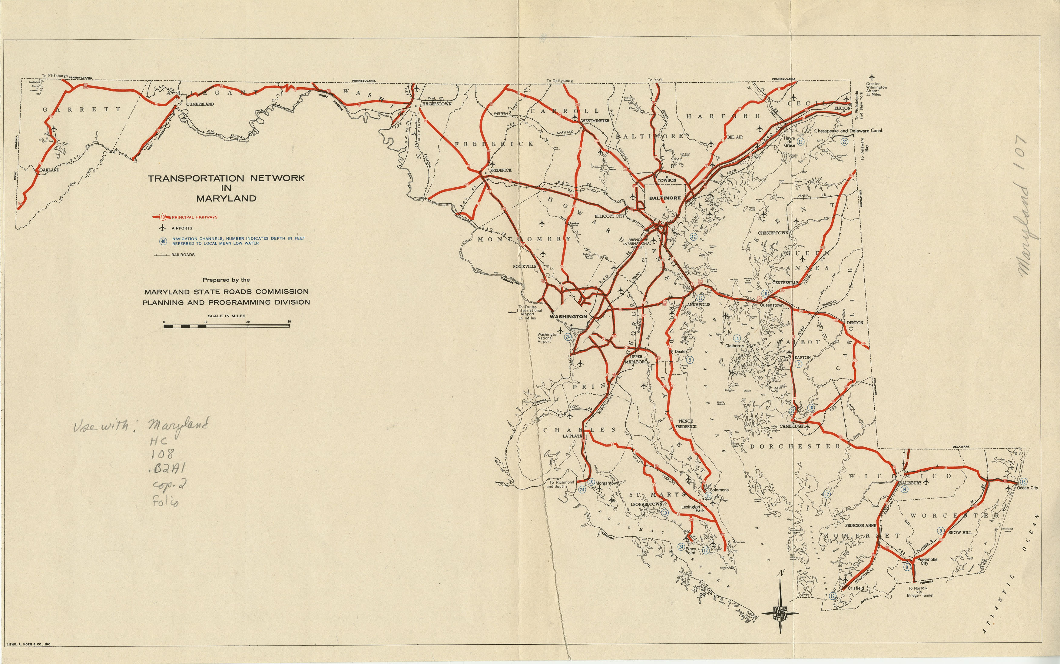 Transportation Network in Maryland MD Maps Digital Collections