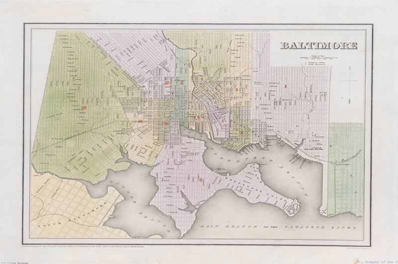 historical map of Baltimore