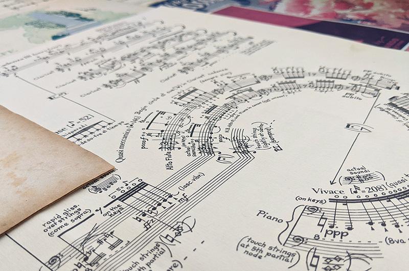photo of sheet of musical notation