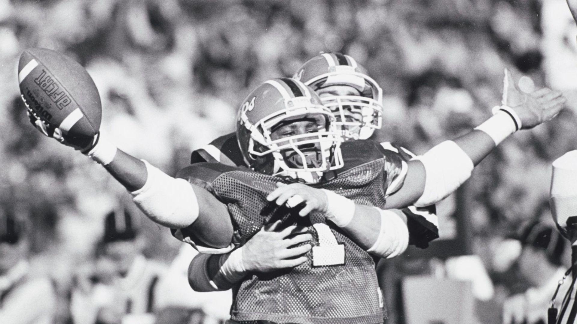 Maryland Terrapin players celebrating after a play