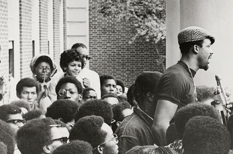 group of black student protesters